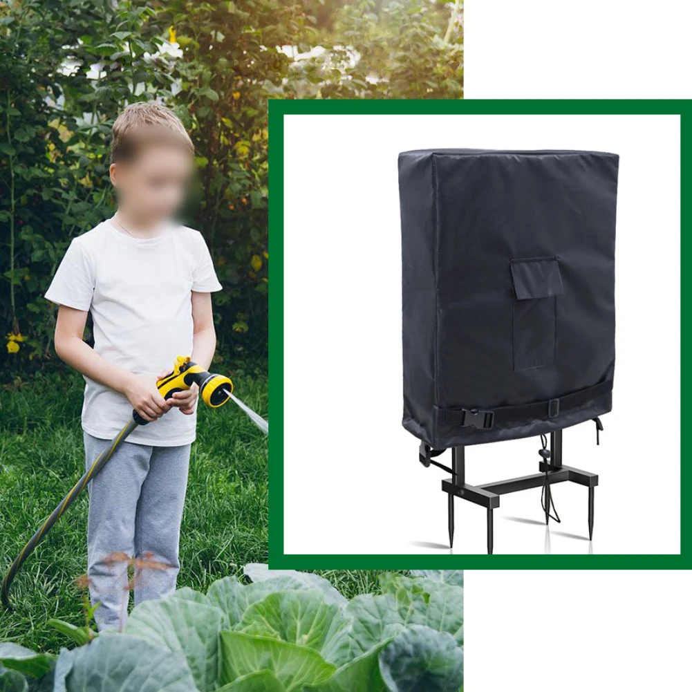 

Чехол для садового шланга с регулируемой посадкой, ткань Оксфорд 420D, устойчивая к разрывам, всепогодная конструкция, легко чистится