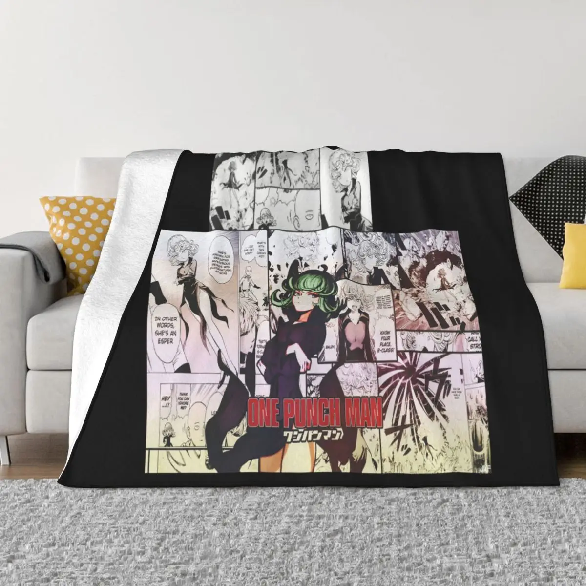 Short Printed One Punch Man Tatsumaki Customized Science Humour New Print Retro Designing Teenage New Arrival Throw Blanket