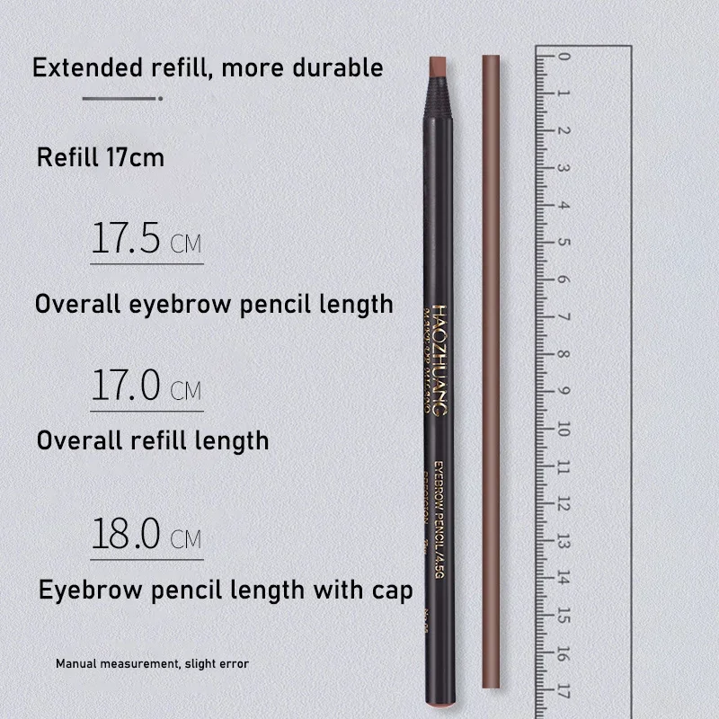 HAOZHUANG  Waterproof Long Lasting Eyebrow Pencils with Soft Brush Eyebrows Makeup Tool Permanent Makeup Tattoo Accessories