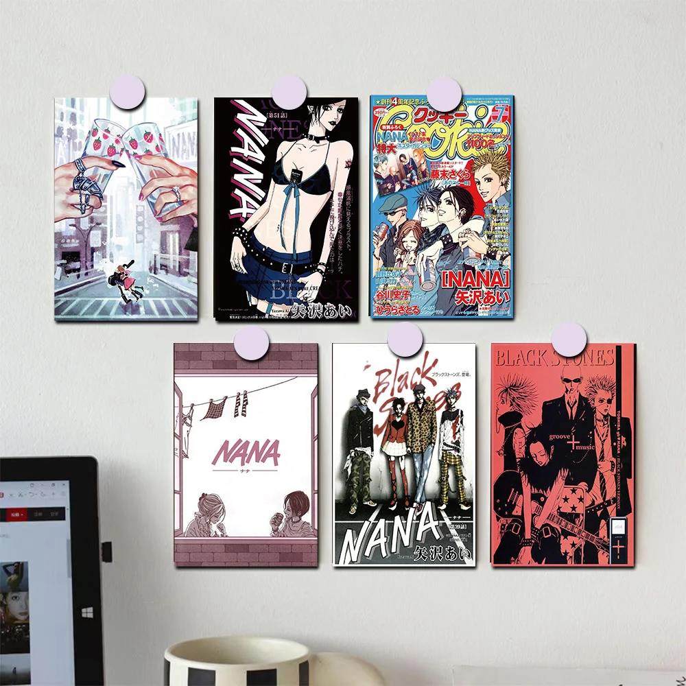 10pcs Classic Anime NANA Wall Poster Stickers Bedroom Decor for Teen Girls Wall Art Print Trendy Small Posters Dorm Collage Kit