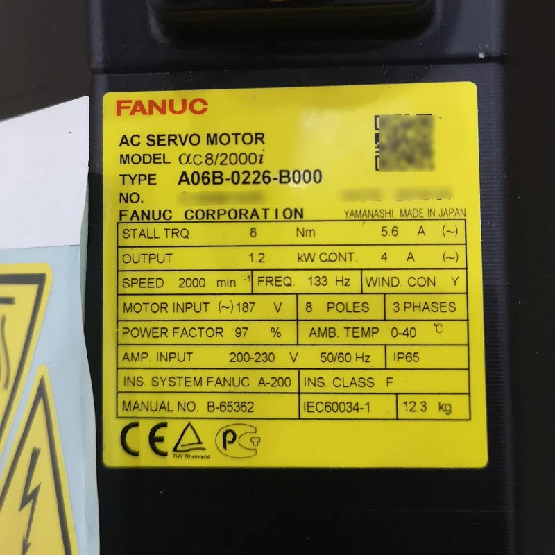 

New A06B-0226-B000 Fanuc Motor warranty 12 months