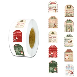 절묘한 크리스마스 요소와 500PCS 크리스마스 선물 씰링 롤 봉투 레이블 장식 축복 크리 에이 티브 씰링