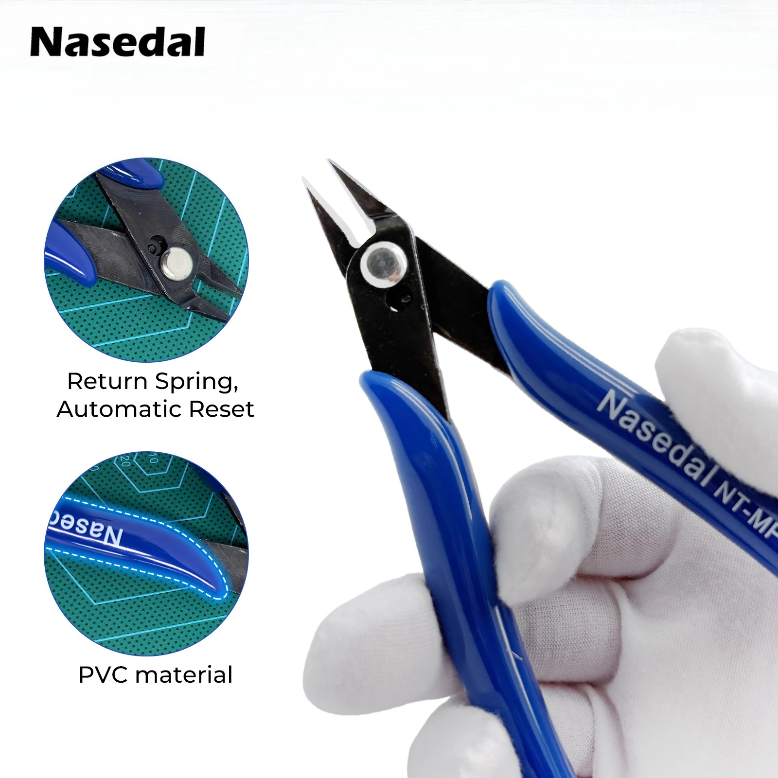 

Nasedal Diagonal Pliers Carbon Steel Pliers Electrical Wire Cable Cutters Cutting Side Snips Flush Nipper DIY Hand Craft Tools
