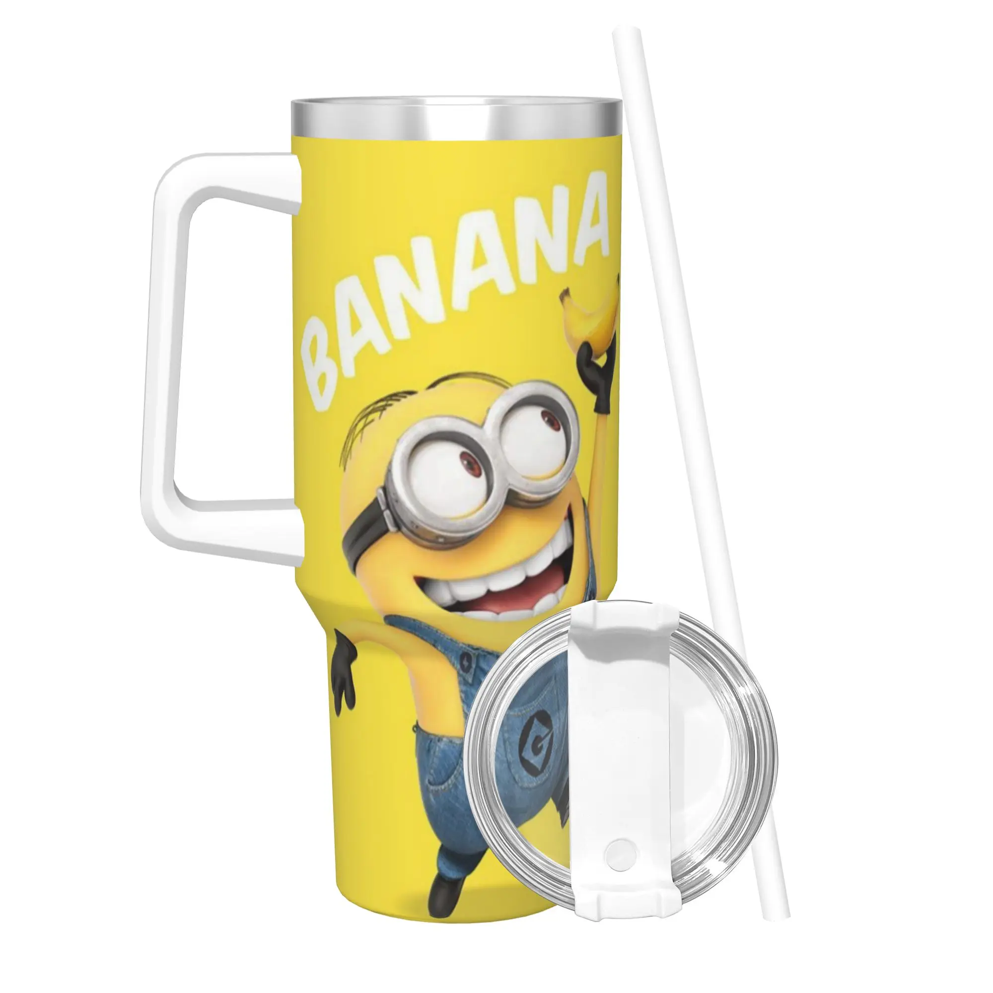 

M-Minions Insulated Tumbler with Lid Vacuum Coffee Mugs Office Home Bottle Cups 40oz