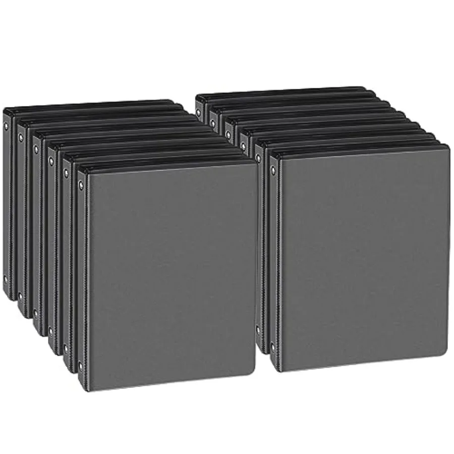 

0.5-inch Round Ring Binder Durable 1/2" 3 Ring Binder Fit Letter Size Paper Presentation View Binders