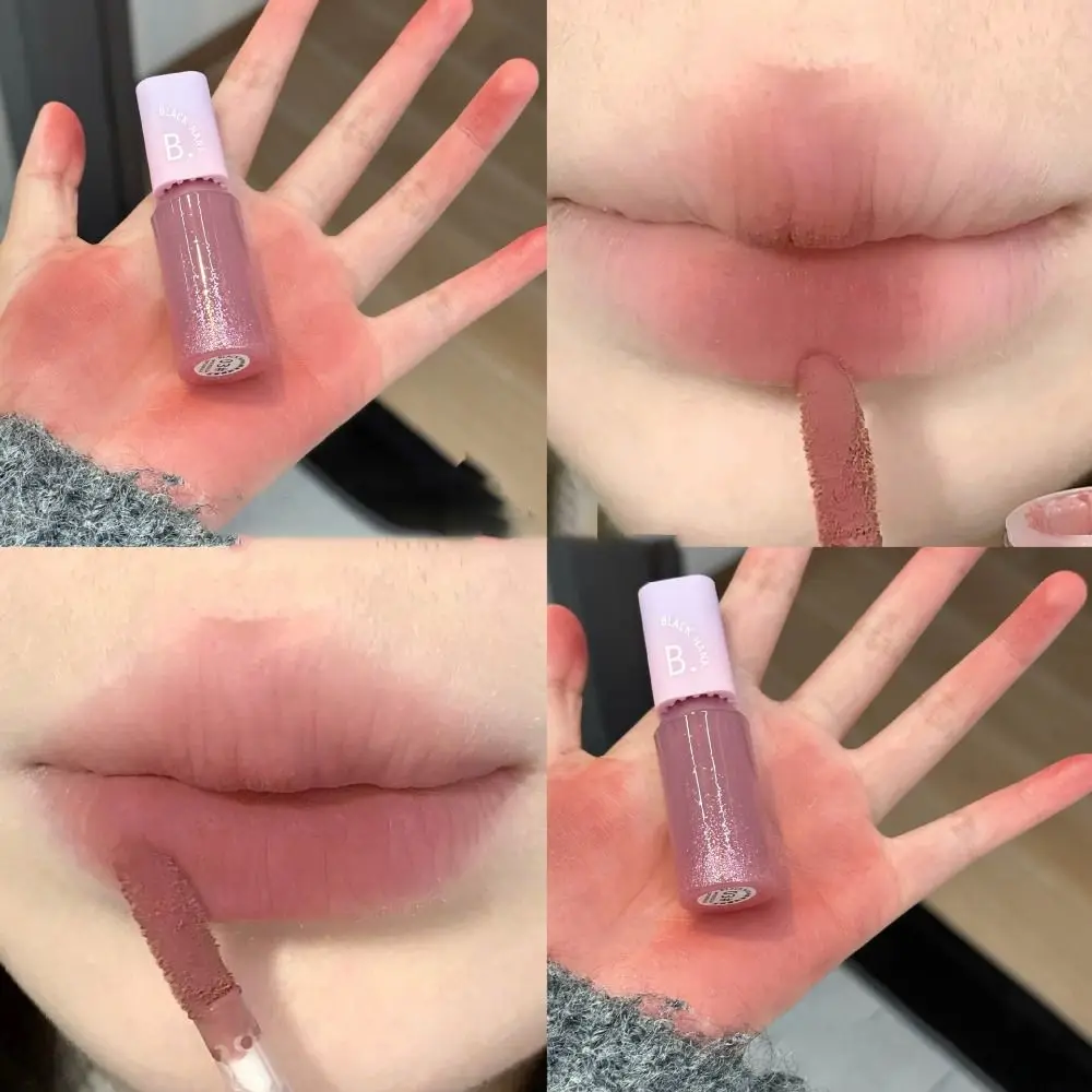 Lama labial fosca de veludo à prova d'água, à prova de suor, longa duração, brilho labial de veludo fosco, copo antiaderente, hidratante, creme labial, maquiagem labial