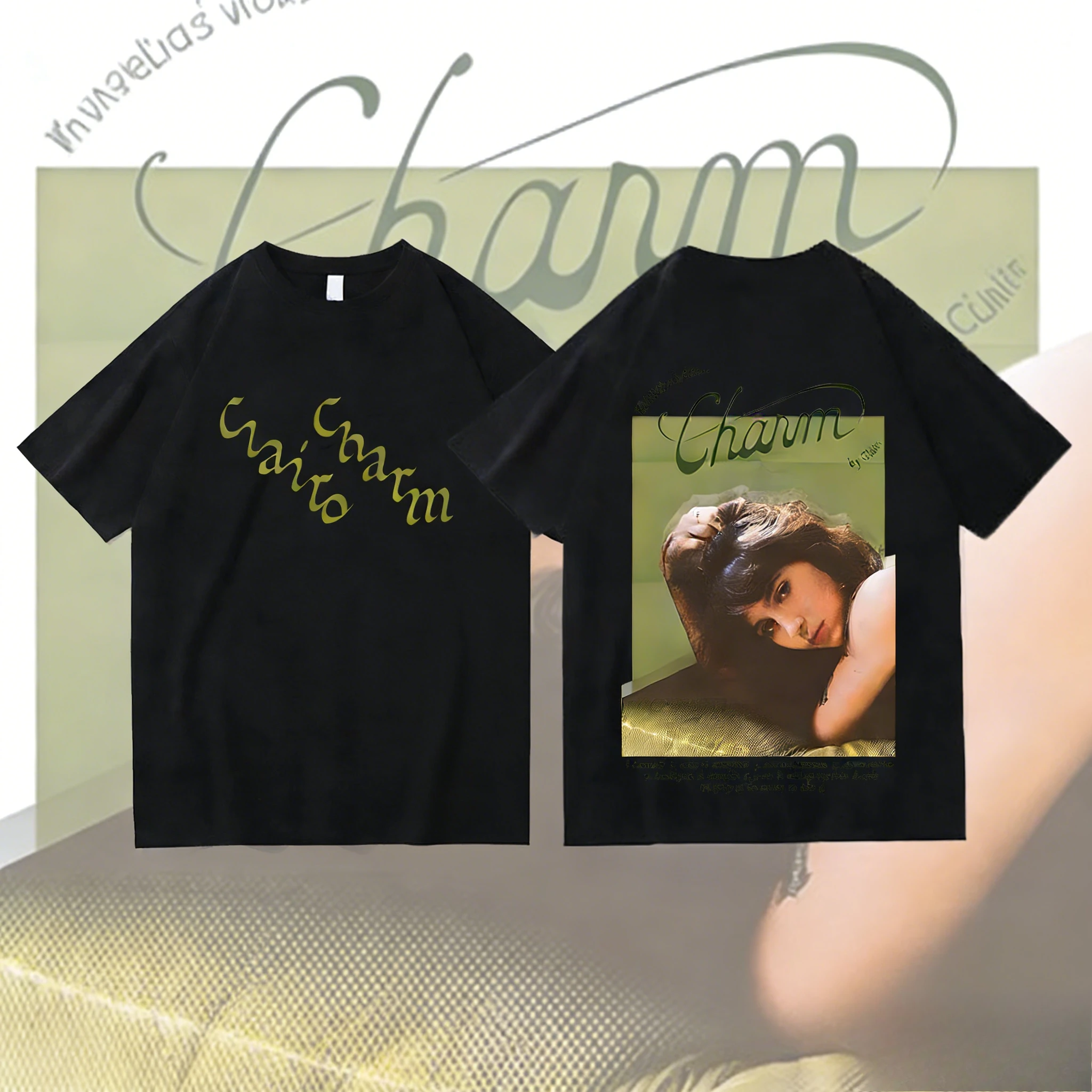 

Очаровательная хлопковая футболка Clairo Arajuku в стиле хип-хоп, футболка унисекс, лето 2026, свободная повседневная футболка из 100% чистого хлопка с принтом