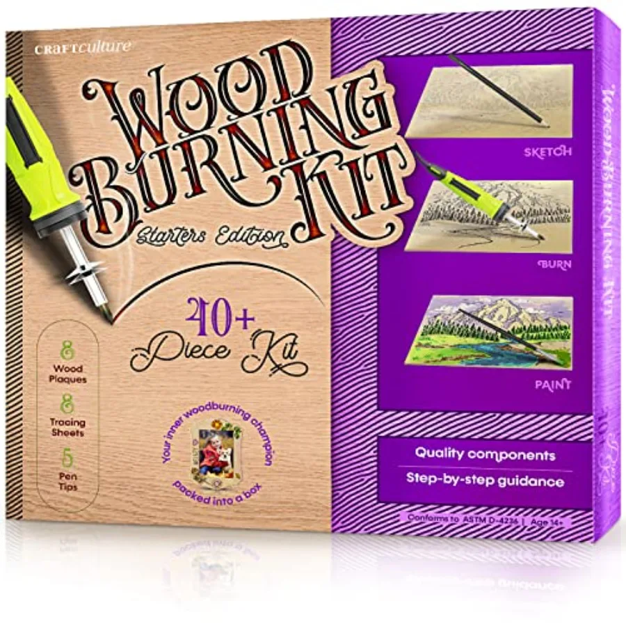 

Beginners Wood Burning Kit for Teenage Boys and Girls - Easter Gifts for Boy and Girl - Craft Projects Birthday Gift Idea for T
