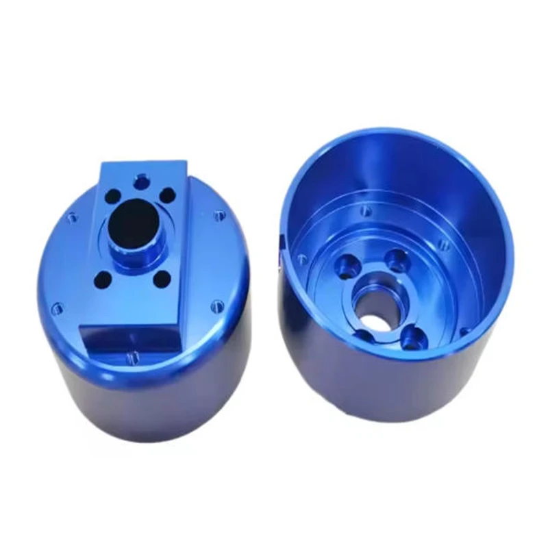 CNC Machining Factory Custom CNC Milling Clutch Housing Adapter Parts Bright Anodizing A6061 7075 2024  Aluminum Alloy