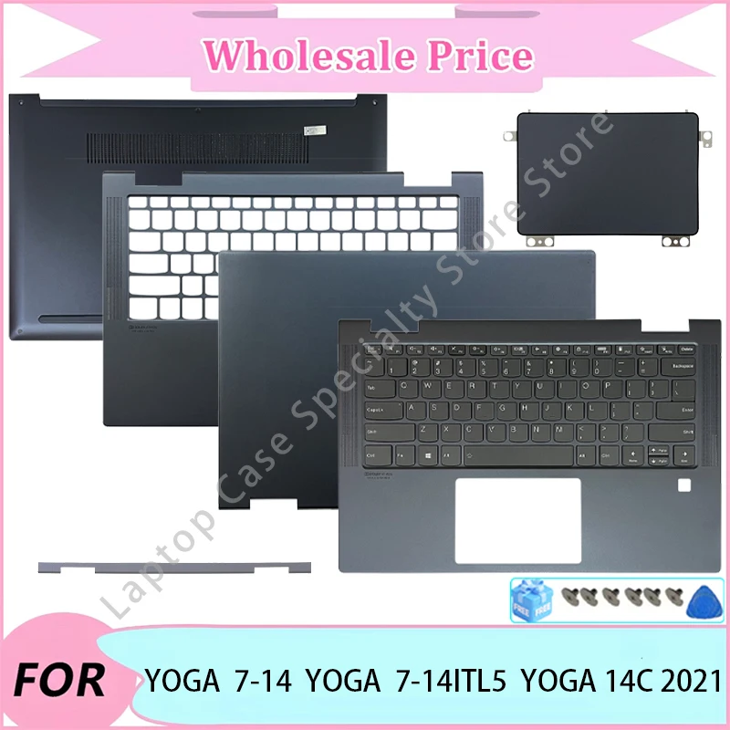 

NEW For Lenovo YOGA 7-14 YOGA 7-14ITL5 YOGA 14C 2021 Laptop LCD Back Cover/Upper Palmrest/Bottom Case/Hinge Cover/Keyboard