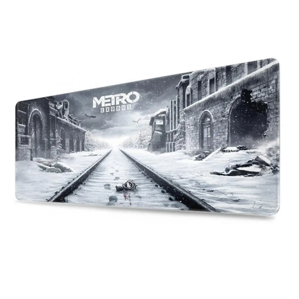 Mouse Pad Large rubber mouse pad with lock edge computer gamer HD Metro Exodus printing desk pad keyboard pad