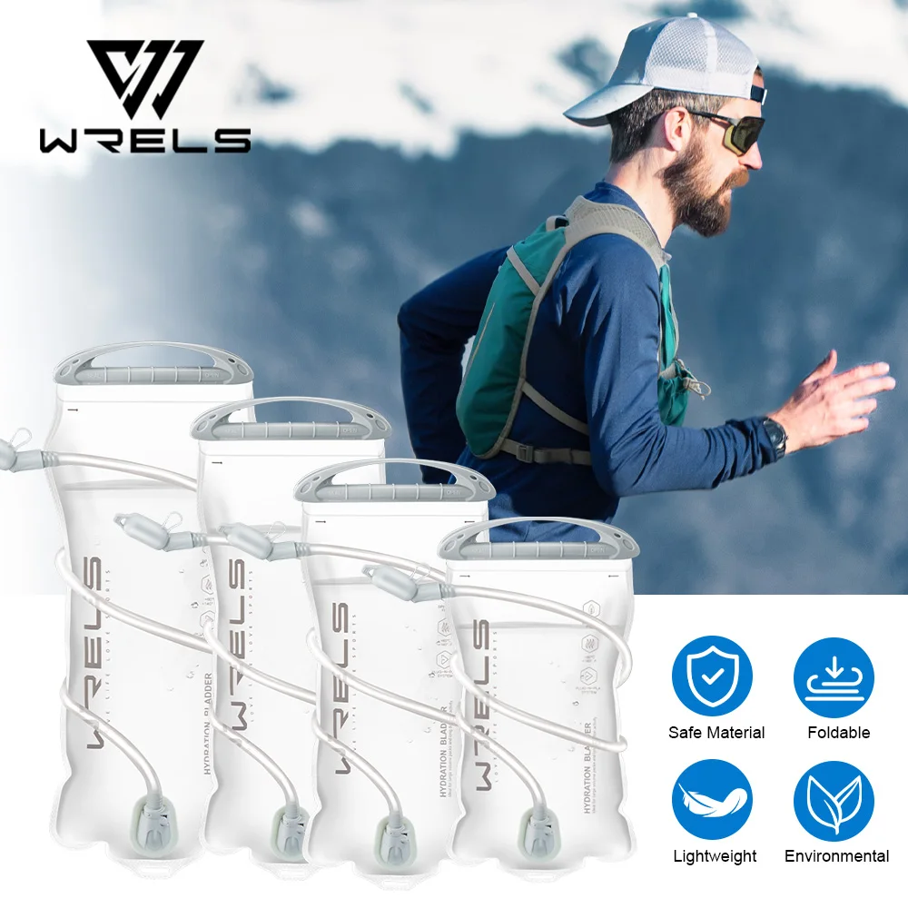 

WRELS Hydration Pack Leak Proof Water Reservoir BPA Free Water Bladder Storage Bag Hiking 1L 1.5L 2L 3L Running Reservoir Bag