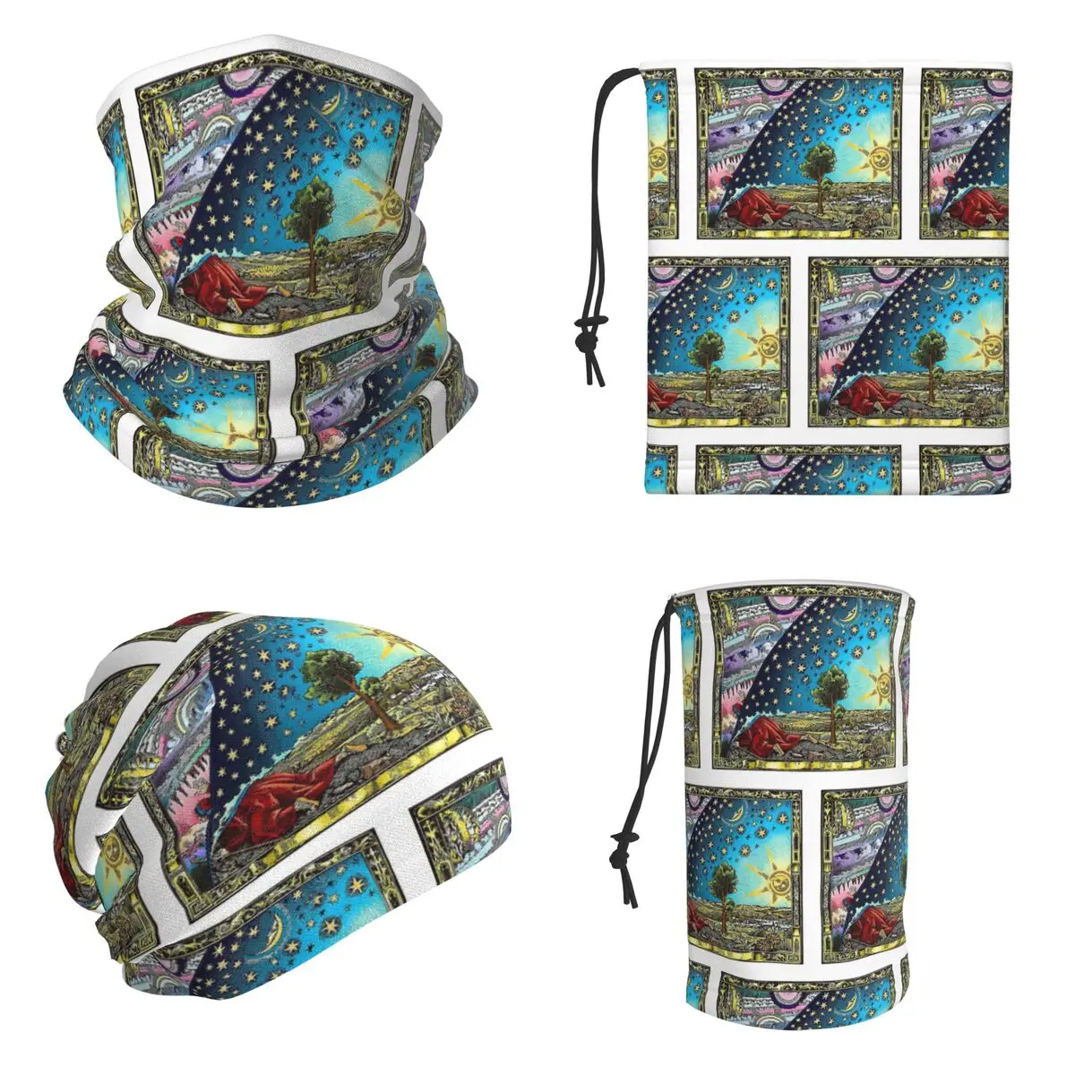 Flammarion Engraving Flat Earth Bandana Neck Cover Printed Face Scarf Running Headband Unisex Adult All Season