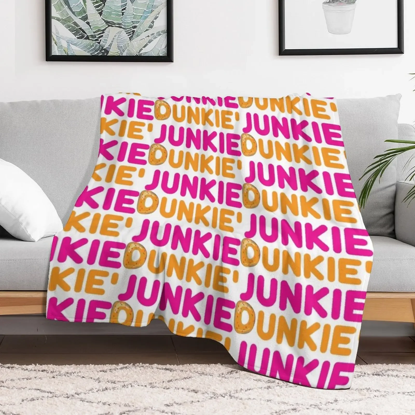 Dunkie Junkie Throw Blanket funny gift Sleeping Bag Blankets