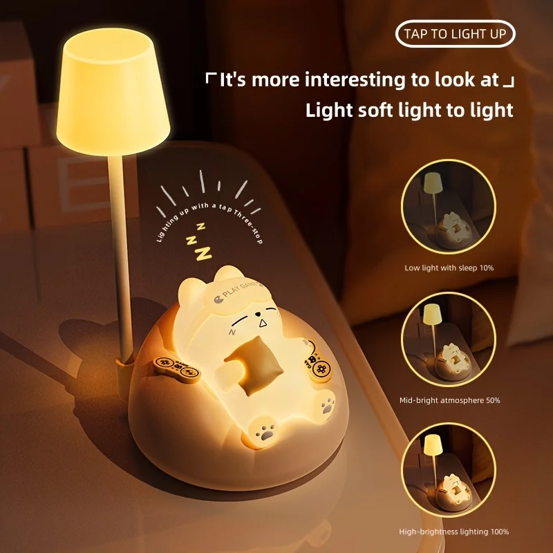 

Portable Night Light USB Charging Ambient Light for Bedroom Bedside Dormitory Sleep Companion Christmas Birthday Gift Desk Lamp