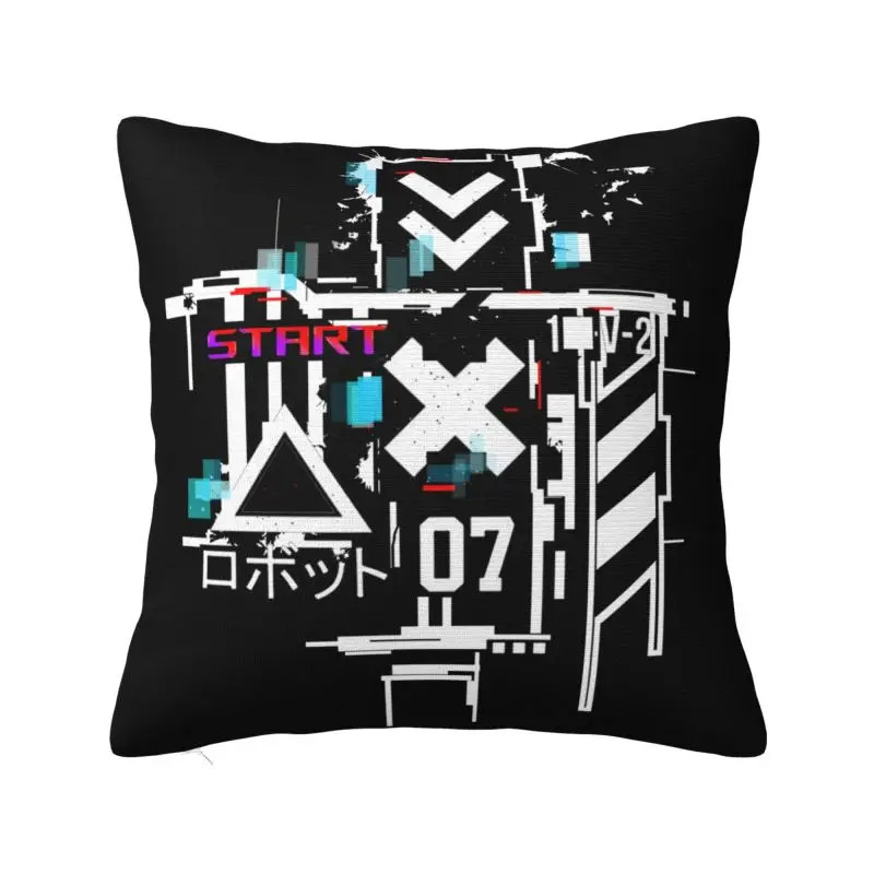 

Fashion Techwear Cushion Covers Soft Japanese Future Tech Street Wear Style Pillow Case Sofa Car Square Pillowcase Decoration