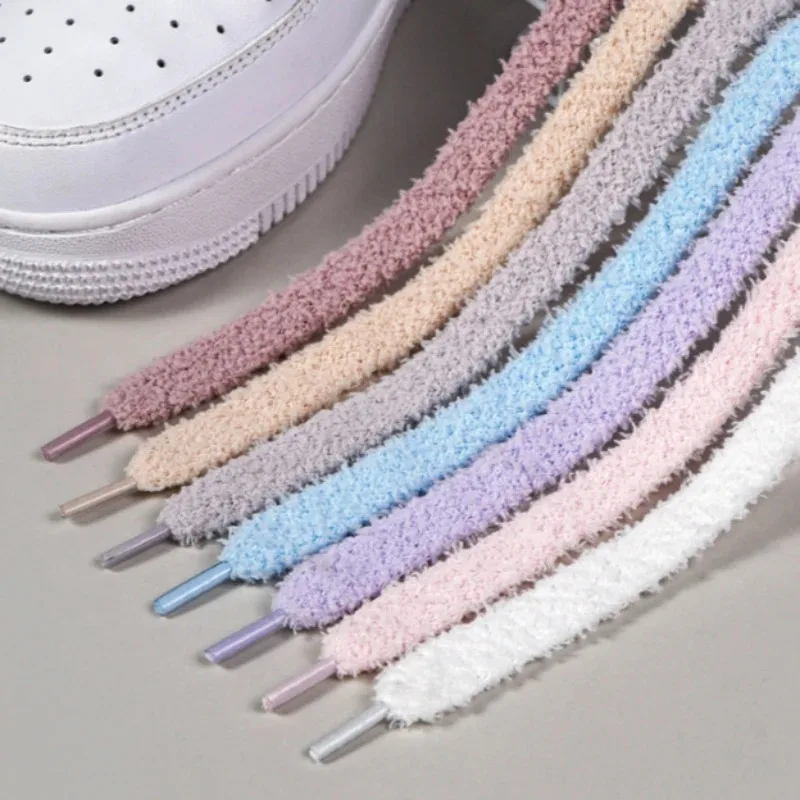 Fashion Plush Shoelaces for Sneakers & Shoes - close-up view