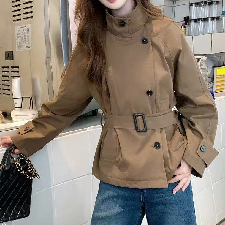 Elegancki, casualowy, zimowy płaszcz damski o dopasowanym kroju, formalny, vintage, z długim rękawem, ciepła odzież wierzchnia, modny kardigan, kurtka, nowość 2025.