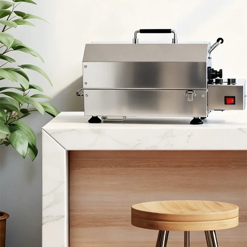 

Electric Coffee Roaster, 1200g Large Capacity, Commercial Coffee Bean Roaster, Quartz Heating Elements, Stainless Steel Body