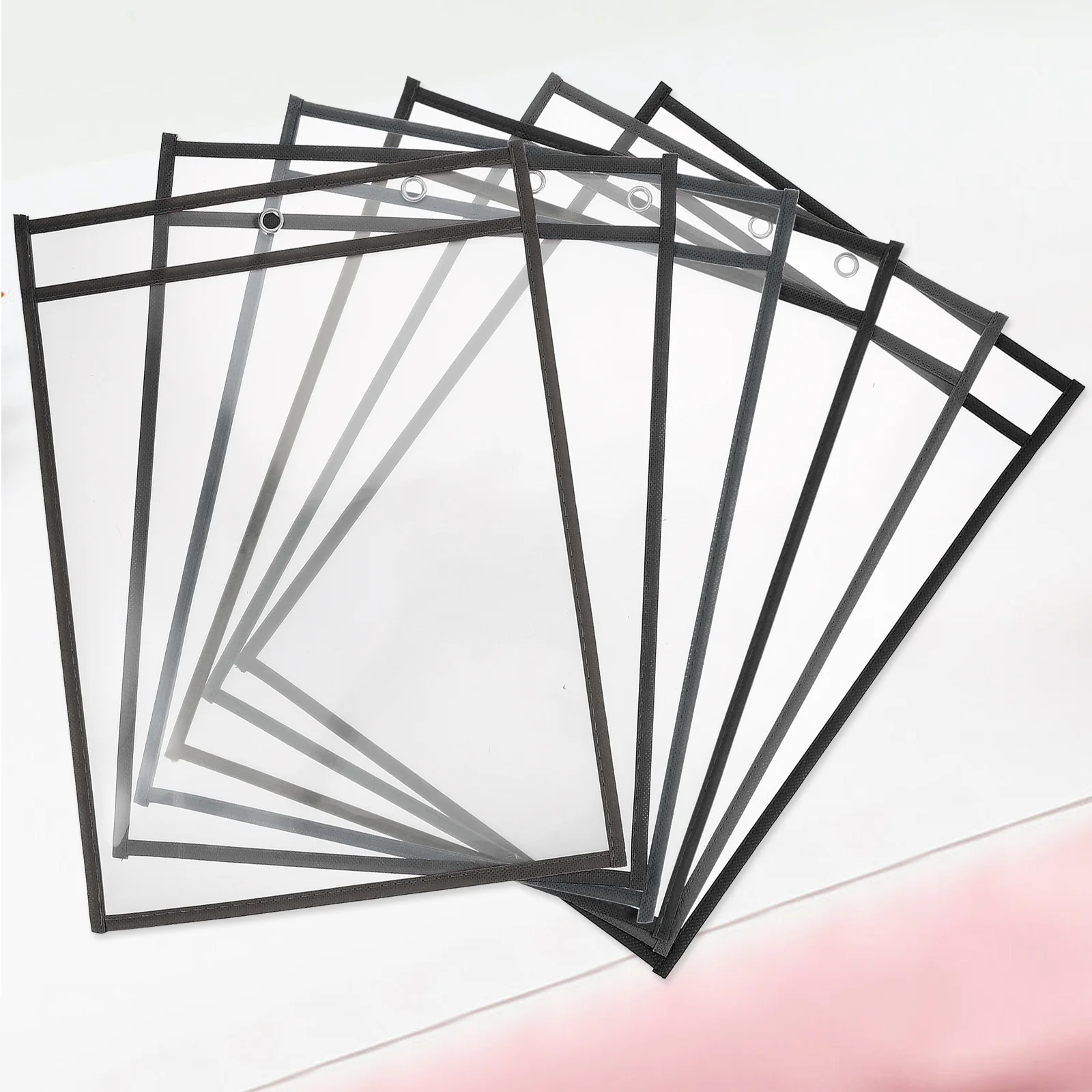 6 Pcs Page Flip File Rack Single Accessories Transparent Folder Information Bag Pet Reusable Erasable 6pcs Package Scrapbook