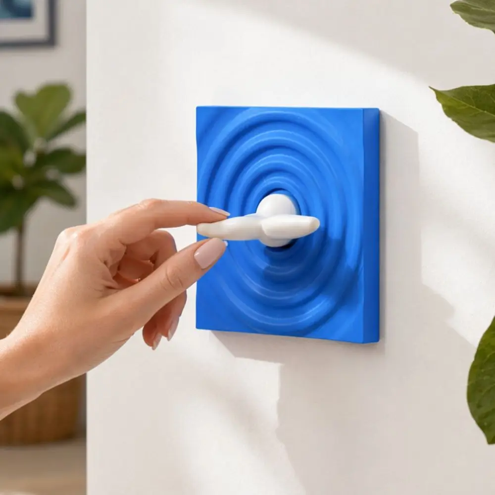 Creative Light Switch Guard Covers Ocean Theme 3D Printed Joystick Switch Stickers Decorative Removable Switch Frame Cover