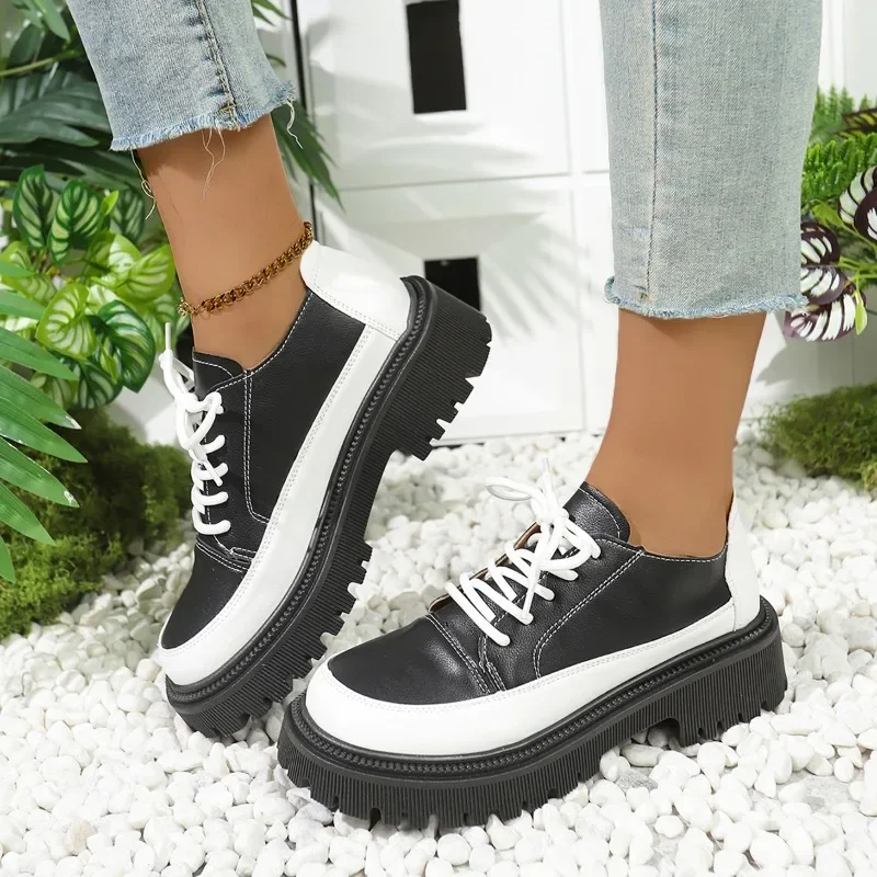 2025 Hot Sale Ladies Shoes Plus Size Women's Vulcanize Shoes Platform Women Sneakers Round Toe Mixed Colors Ladies Casual Shoes