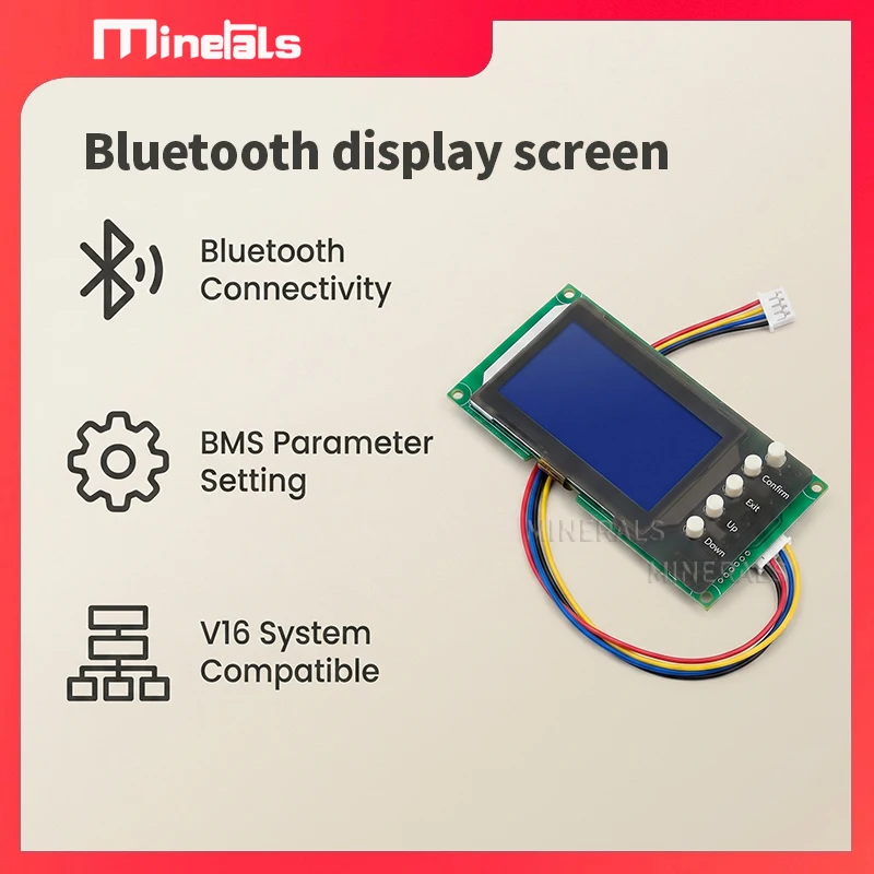 New Bluetooth LCD Only For E10 V16 Version Of Inverter BMS Communicate With PC and Smartphone Android iOS App