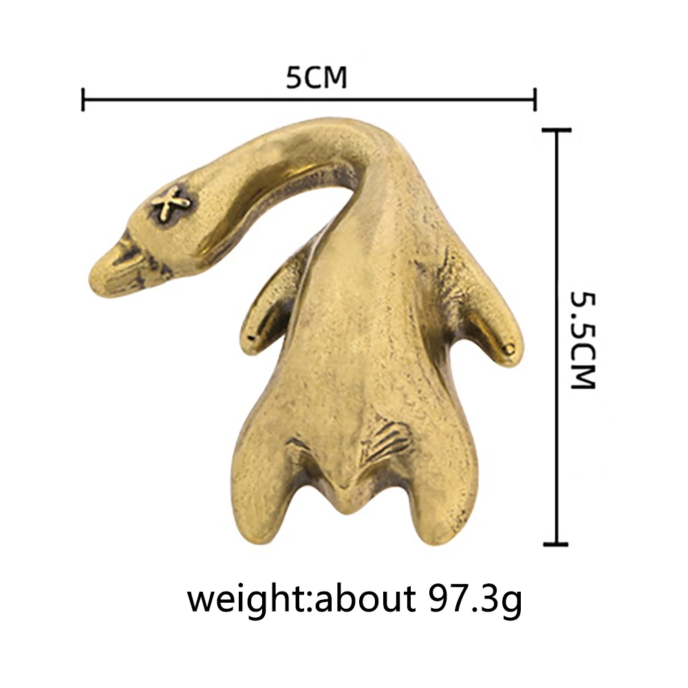 Fun Roast Duck Brass Figurines Peking Duck DIY Pendant Cute Animal Kawaii Accessories Home Desk Decoration Souvenir