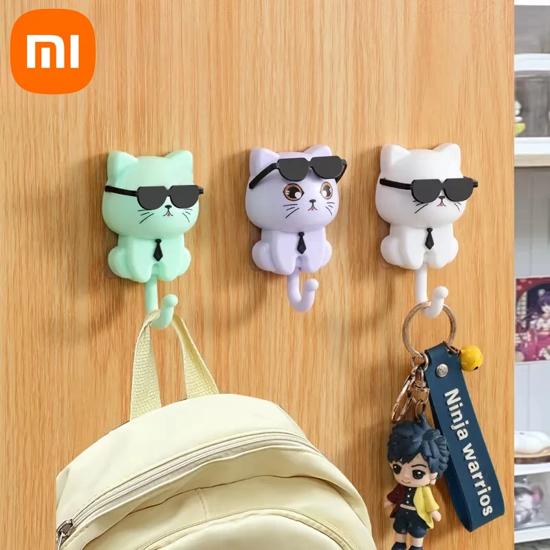 Xiaomi Sticky Hook High Strength Hook Bathroom Hook Bedroom Sticky Hook Suitable For Keys And School Bags With A Load Of 50kg