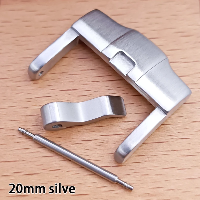 20mm 클래스프 시계 스트랩 - 실버-블랙 골드 고무 스트랩 클래스프 - 스테인리스 스틸 스트랩 클래스프 - 액세서리 교체 부품