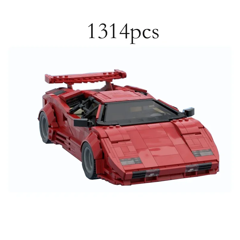 

The Countach LP5000 Aad LC5000 QV Supercar Is Suitable for High MOC-57851 Model Building Block Toy Education Puzzle