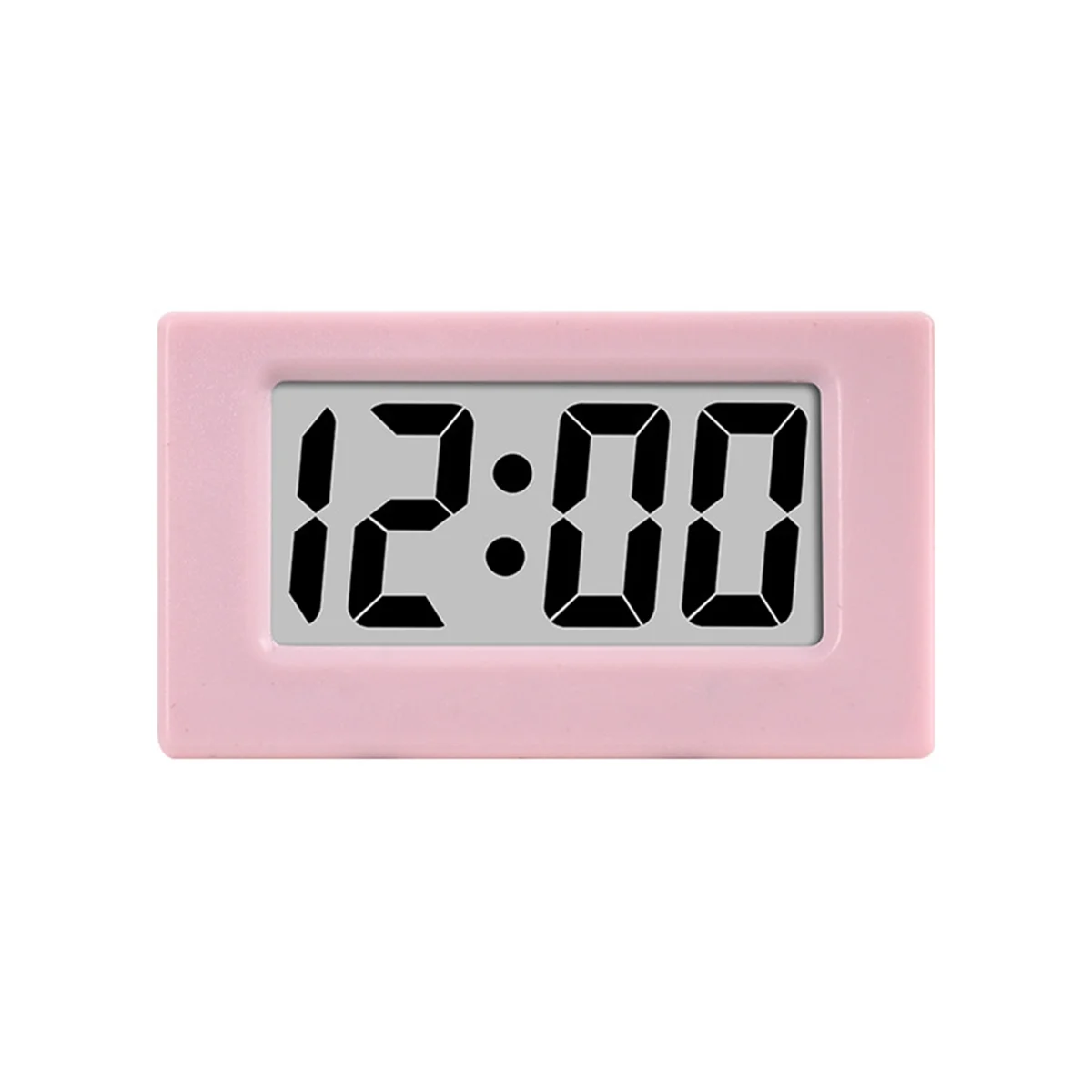 Mini Clock Triangle LED Screen Lectronic Digital Alarm Screen Desktop Clock for Home Office Table Bedroom Decor Pink