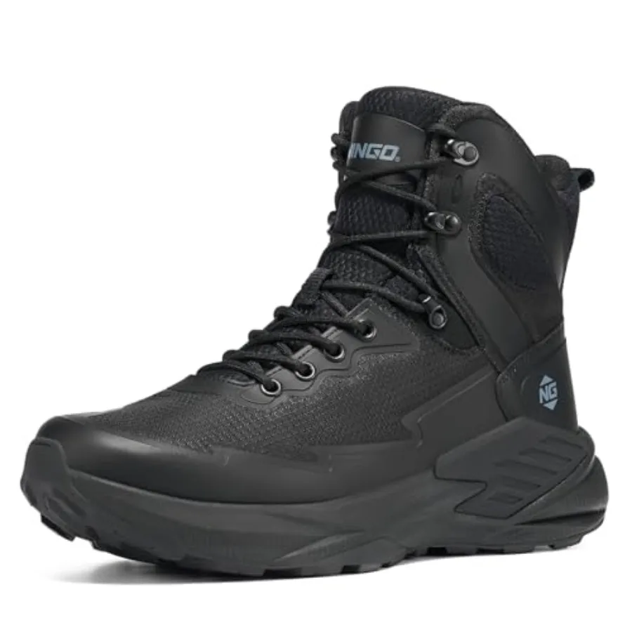 

NINGO Men's Military Tactical Waterproof Boots, Lightweight Breathable Work Combat Boots for All Day, Comfortable Non Slip Hiki