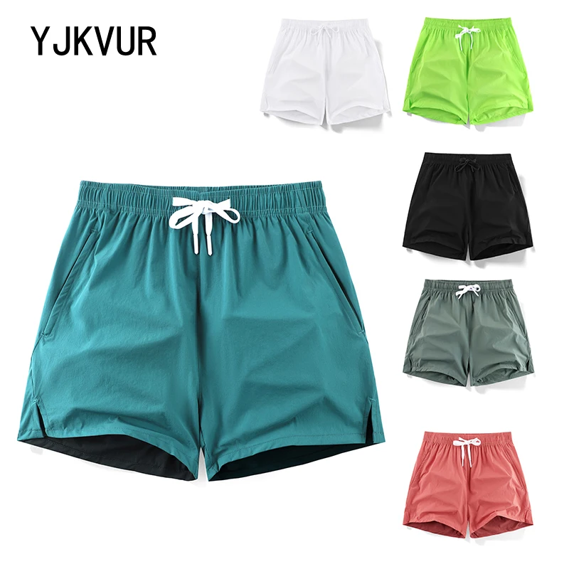 YJKVUR Unisex Shorts Fitness Beach Sports Shorts Men Women Summer Gym Workout Breathable Quick Dry Outdoor Sportswear Jogger