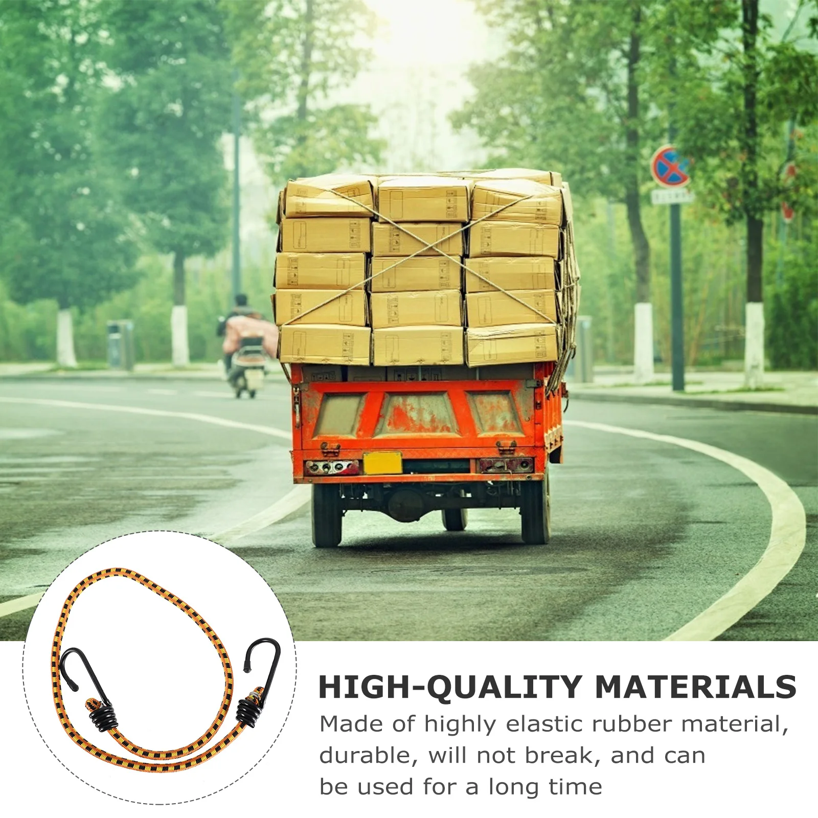 

5Pcs Cargo Binding Belt Tie Down Strap Quick Release Elastic Cord for Heavy Load Motorcycle Cargo Binding Belt