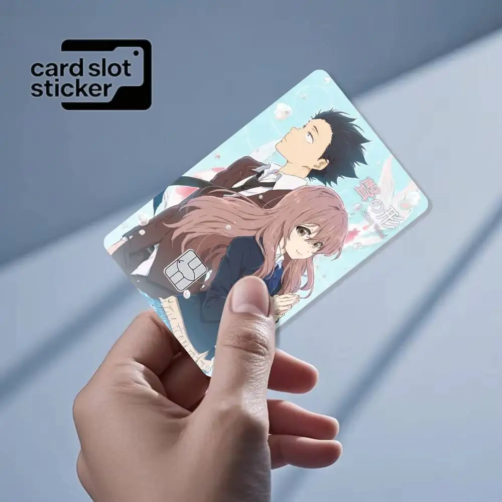 A Silent Voice A-Anime  Credit Card HD Stickers Game Card Decal Small Chip Waterproof Sticker Gift