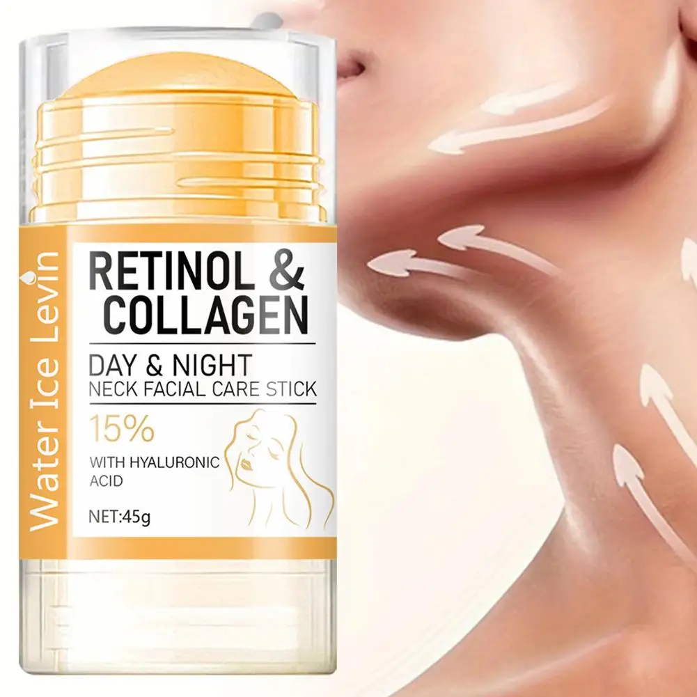 Water Ice Levin Retinol Collagen Firming Care Stick, Hyaluronic Acid Hydrating Lifting Anti-Wrinkle Neck Facial Cream, Day Night