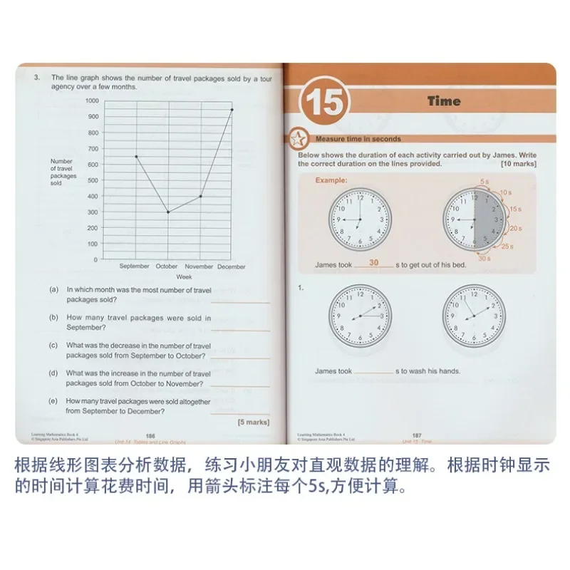 Sap Aprendizagem Matemática Livro para Crianças, Singapore Primary School Textbook, Learn Math Books, 6 PCs/Set, Grade 1-6