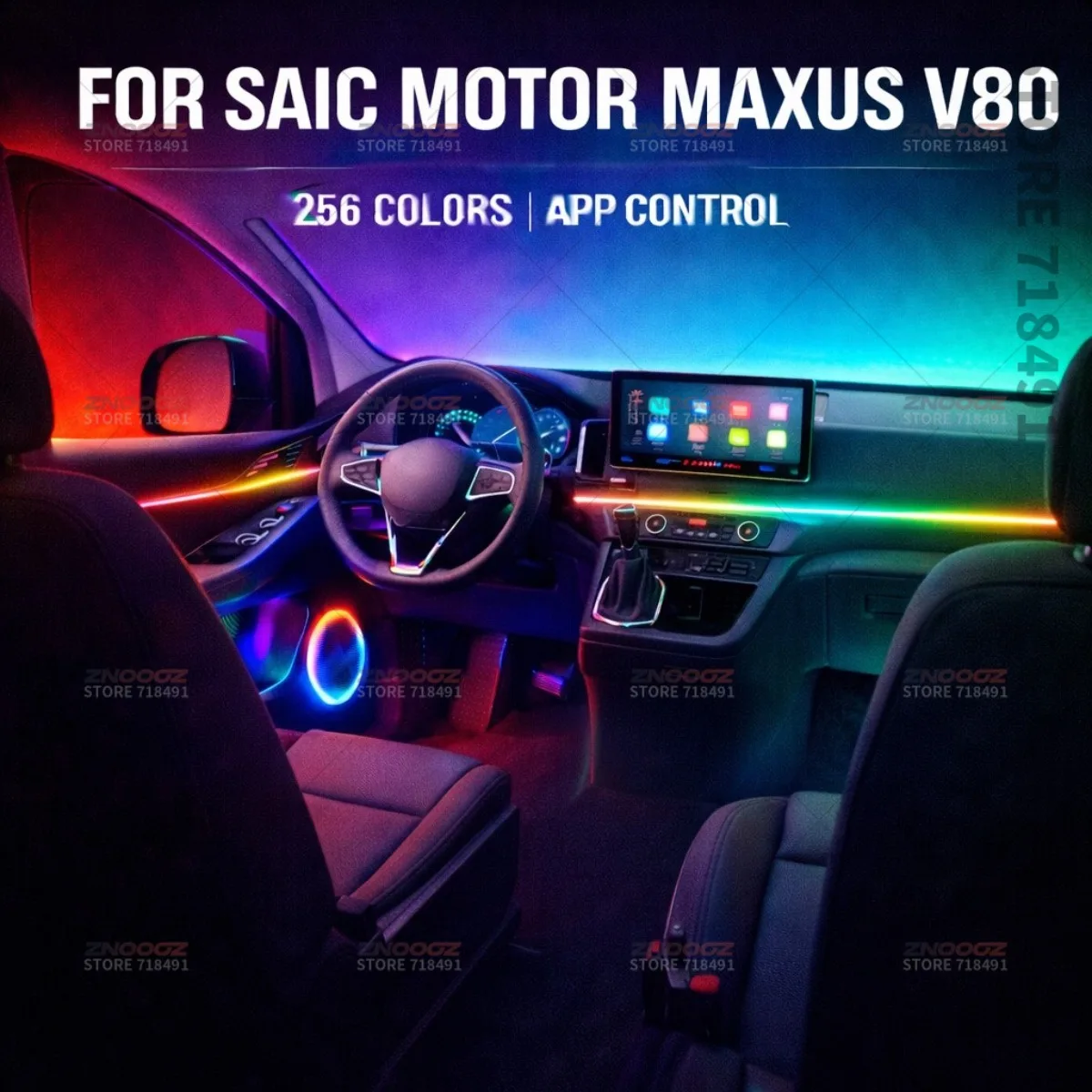 

22в1 RGB интерьер автомобиля акриловые автомобильные окружающие освещение RGB скрытая акриловая полоса украшения атмосферные аксессуары для Maxus V80