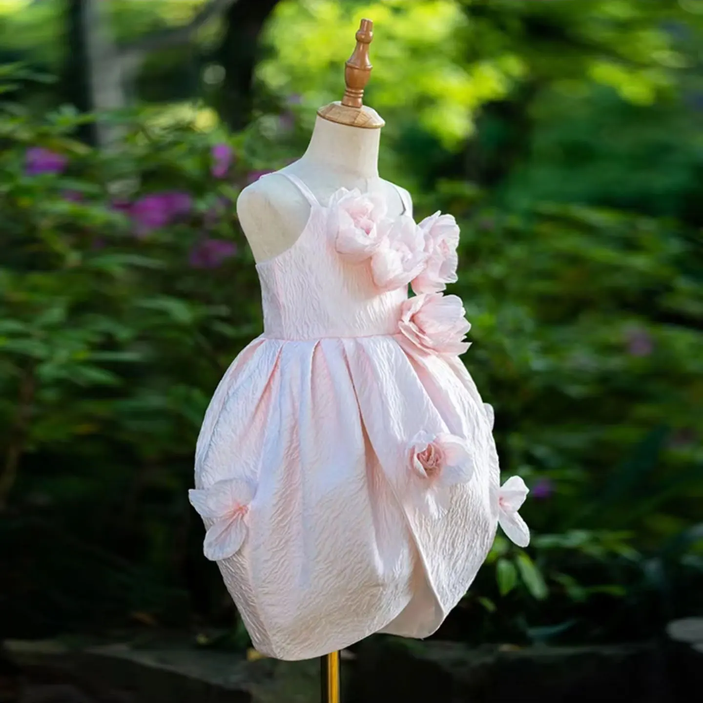 Jill Wish-Robe à fleurs 3D pour bébé fille, tenue de Rhpour mariage et fête de vacances, J041