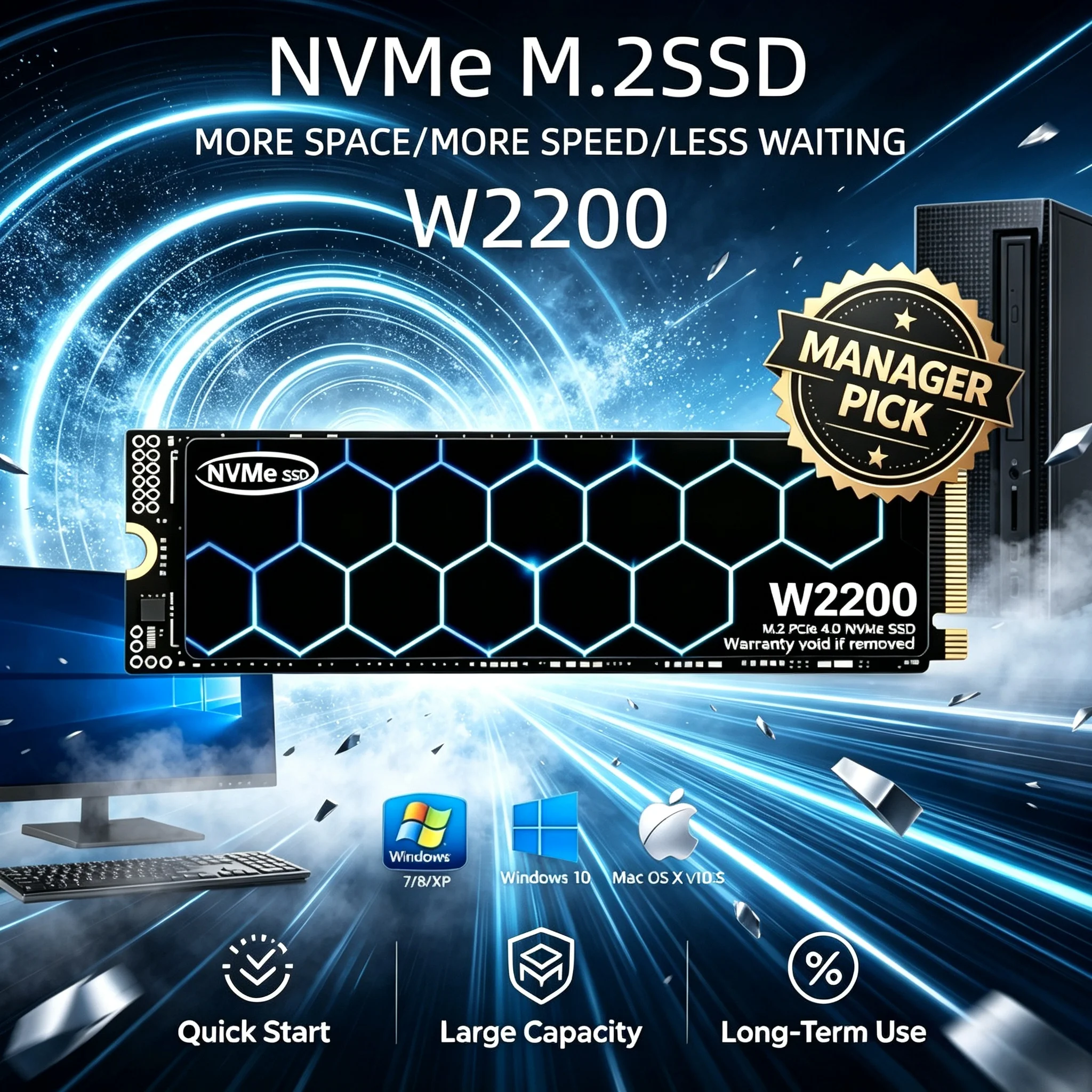 Pc Gaming Notebook - Yeni, Yüksek Hızlı W2200 M2 NVMe