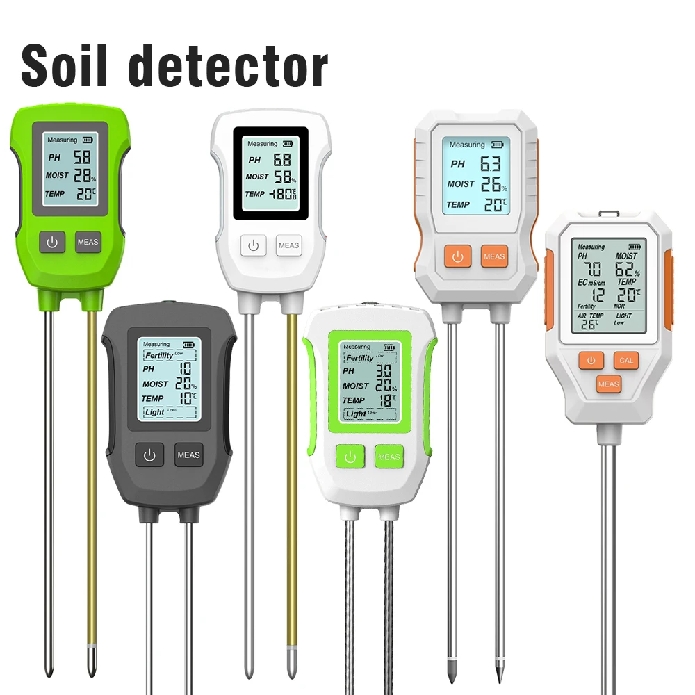 Handheld Soil Tester LCD Display Soil Sensor Soil PH Monitor Flower Planting Soil Detetor Accuracy Detection Gardening Tool