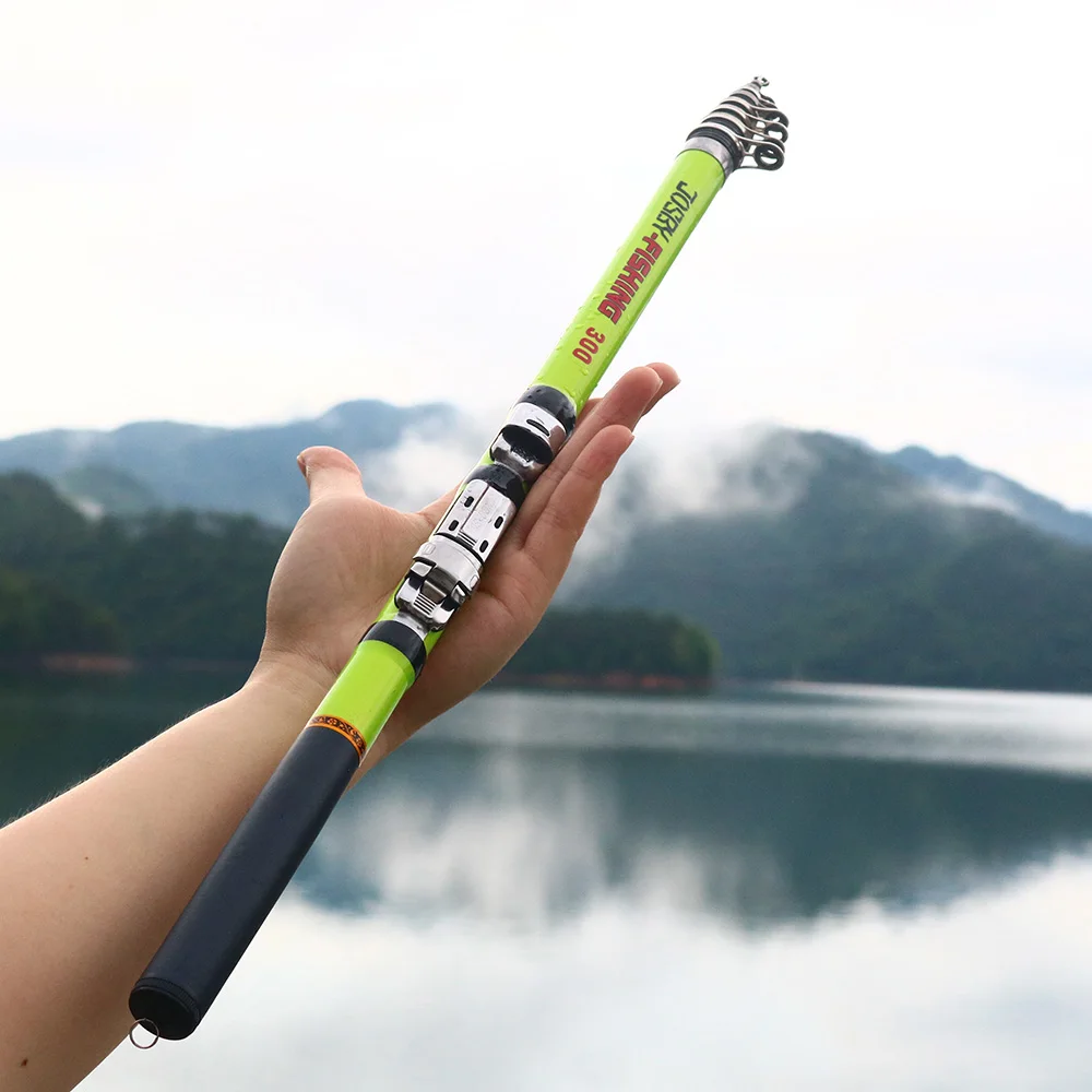 JOSBY Telescopic Rock Fishing Rod Spinning Carp Feeder Carbon Fiber Pesca 3M 2.7M 2.4M 2.1M 1.8M 1.5M Mini Travel Ultra durable