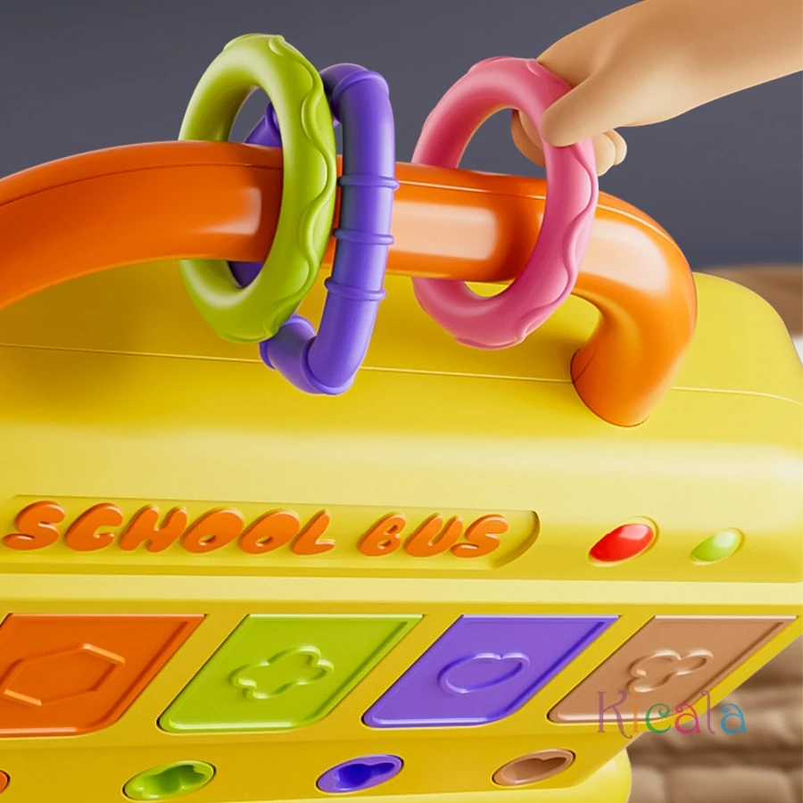 Kids Bus Busy Board Montessori Toys Lights Music Lock-picking Game Interactive Education Pop Animal Up Baby Toy Christmas Gifts