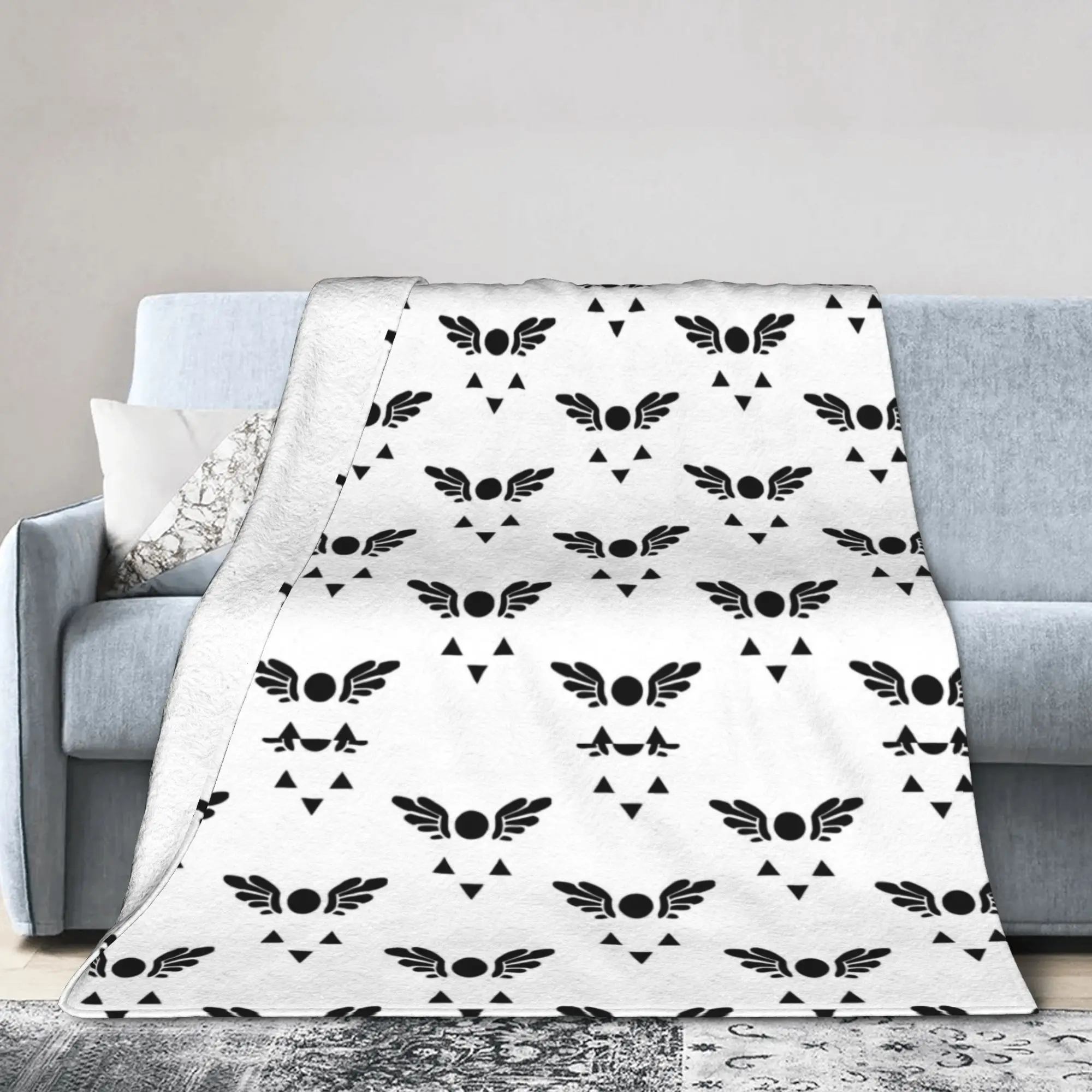 Deltarune Undertales Delta Rune Flannel Throw Blankets  Blanket for Bed Travel Soft Bedroom Quilt,