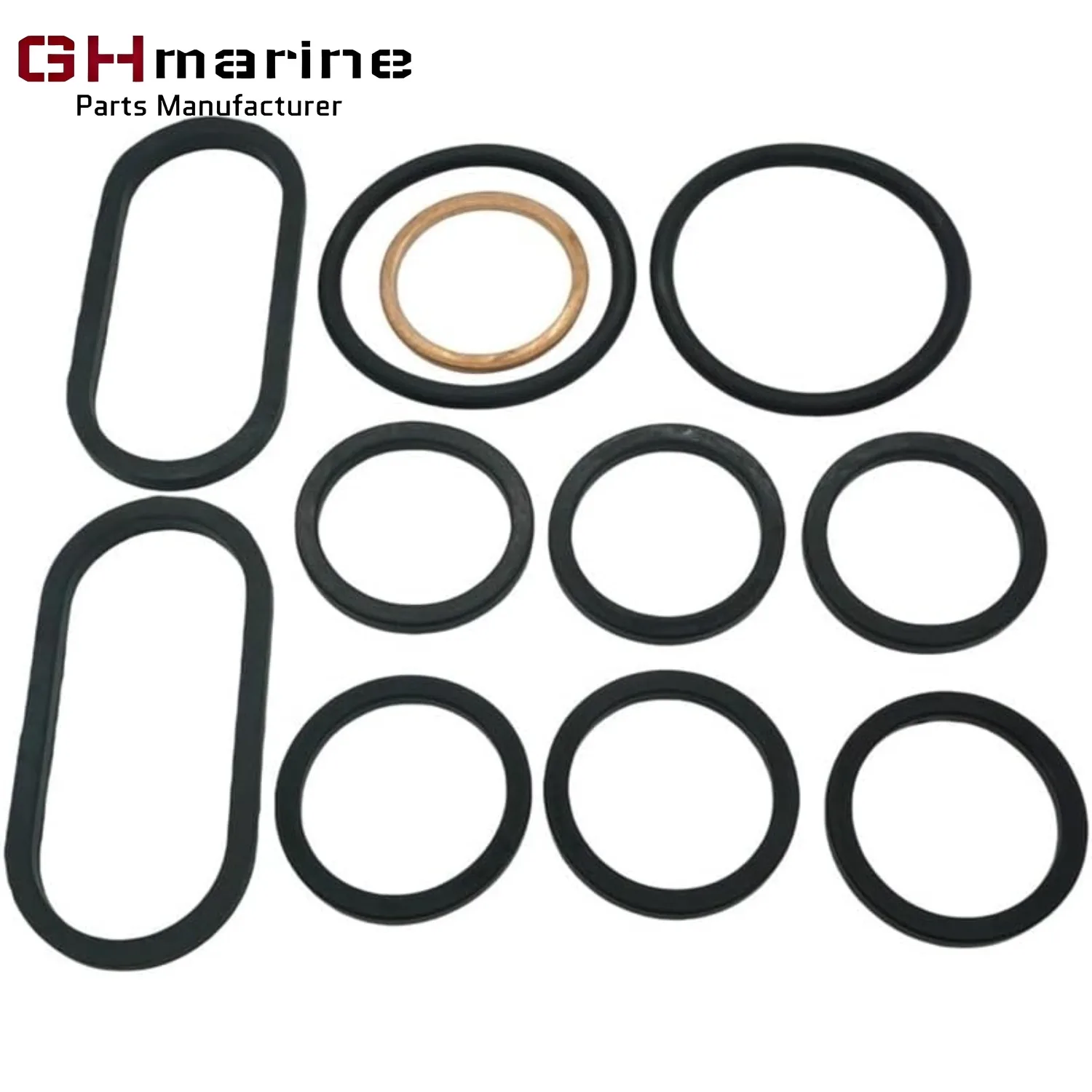 Housing Cooler Gasket Kit Fit for Volvo Penta 30 31 40 41 42 43 44 300 AD30A AQAD40A ORB22149 REC22149 Boat