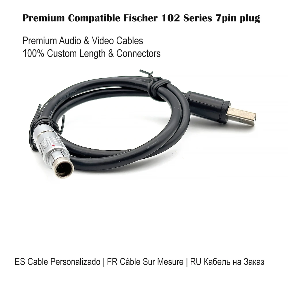 Custom VCI USB Cable for VAS6154A PT3G PT4G Porsche Audi Tool, Fisher 7Pin to USB Wire, Support CAN FD DoIP Factory Direct