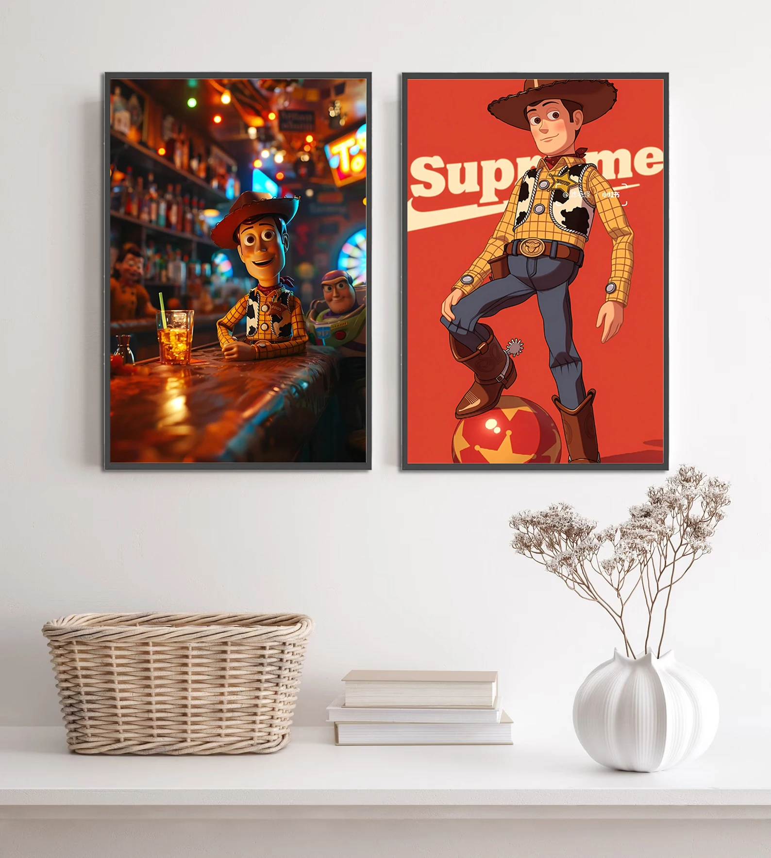 Disney Woody Toy Story Self-adhesive Poster Movie Wallpaper Figures Home Decoration Painting Wall Art Bedroom Cartoons Kid Gift