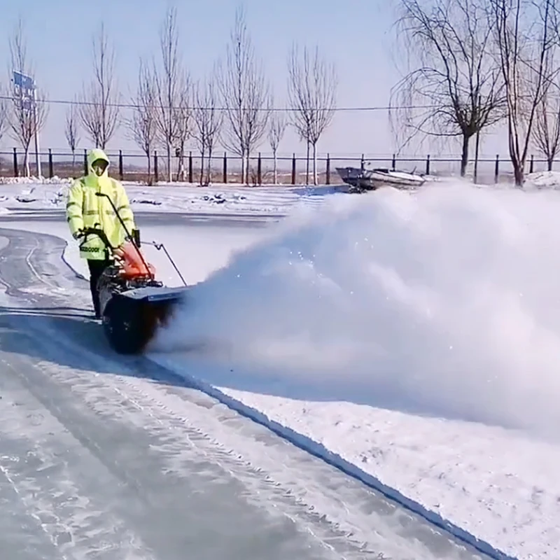 Hand Push Snow Remover Sweeper Roller Brush Snow Cleaner Outdoor Winter Equipment