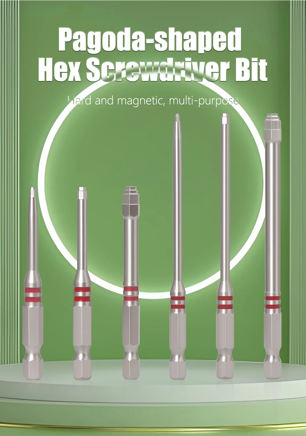 LAVIE 1 Stück Sechskant-Bit 65mm-100mm, Sechskant-Schraubendreher für schwer zugängliche Schrauben, Handwerkzeug-Zubehör AE133H165 – Detail 2